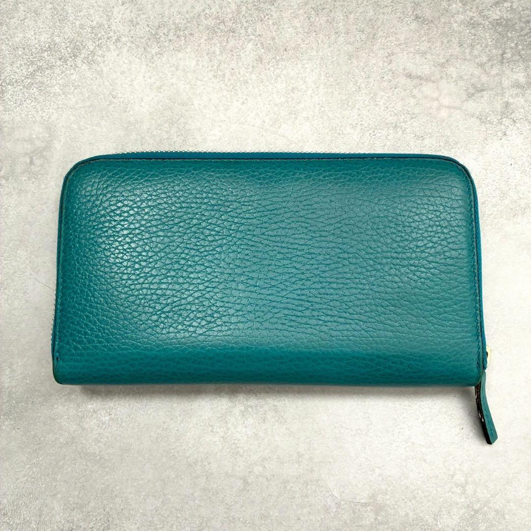 ✨美品✨グッチ 長財布 インターロッキングG レザー ターコイズブルー 付属品