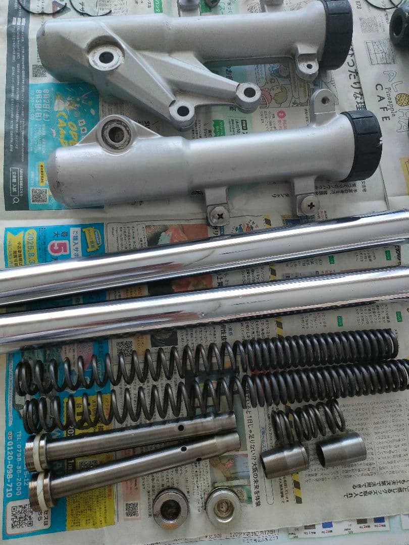 マジェスティｓ　フロントフォーク　OH済　硬さ(突き上げ感)対策品