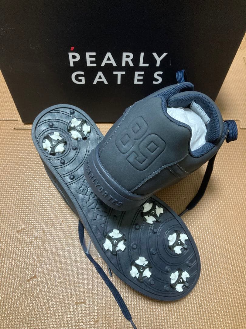 【新品未使用】PEARLY GATES ゴルフシューズ 26.5cm ネイビー