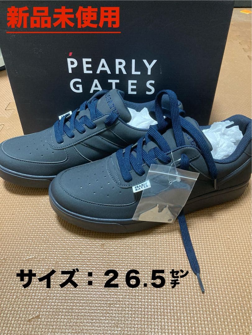 【新品未使用】PEARLY GATES ゴルフシューズ 26.5cm ネイビー