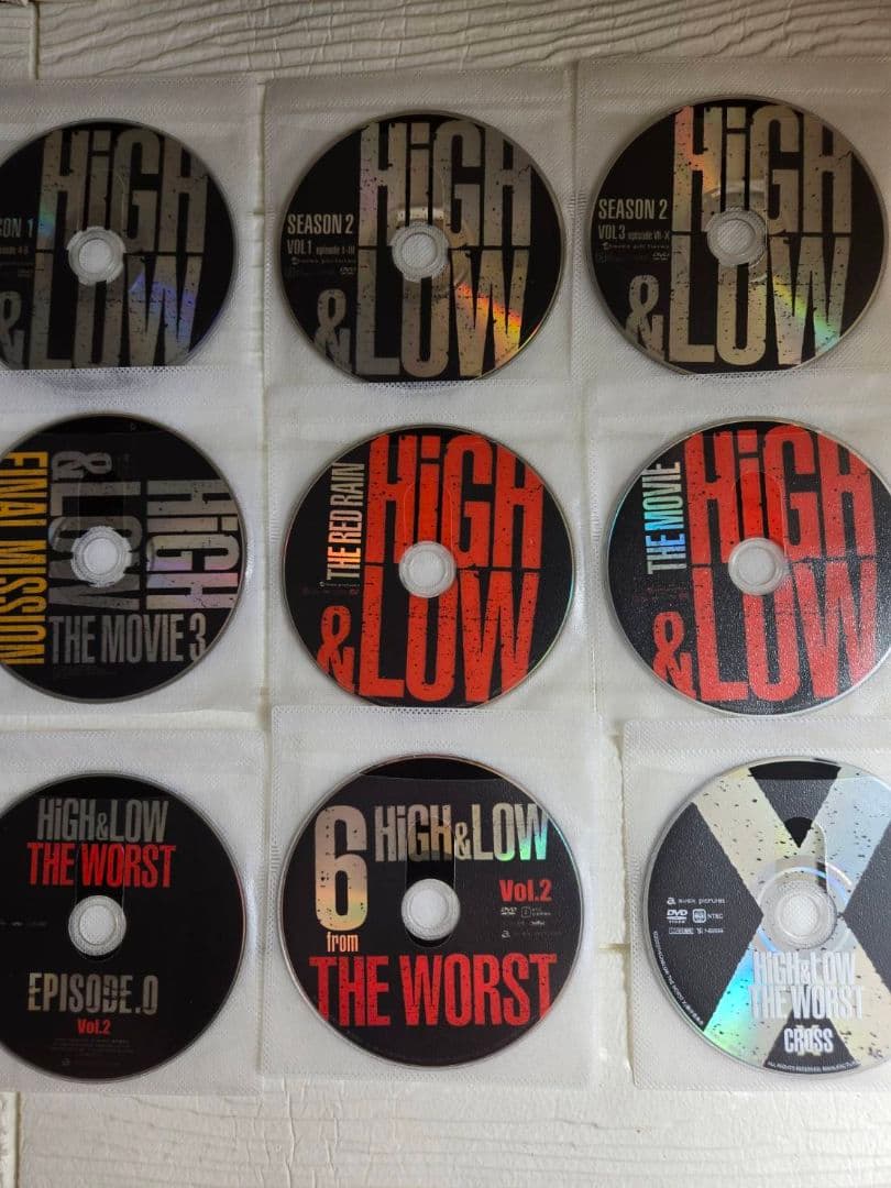 HiGH&LOW 　ハイ&ロー　シリーズ　DVD 全18巻セット レンタル