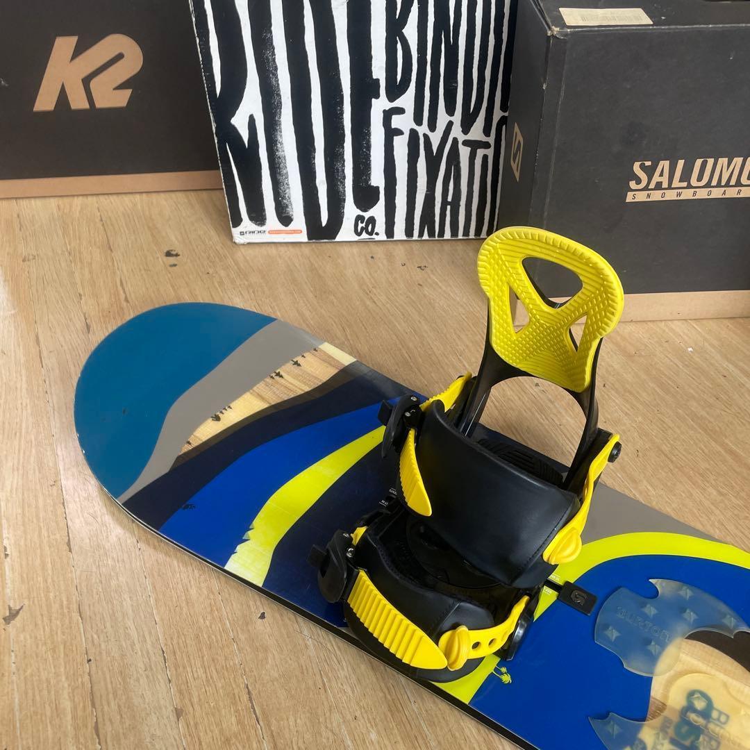 BURTON　バートンキッズスノーボードセット　バイン付　CUSTOM　カスタム