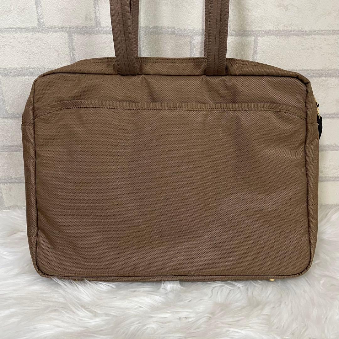 【美品】ポーター ガール モカ シア 薄型 ビジネス トートバッグ