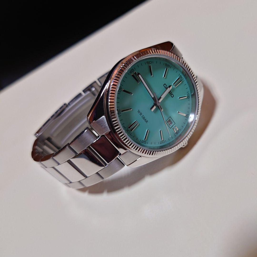 【CASIO】 mtp-1302d-2a2jf カシオ　腕時計ターコイズブルー