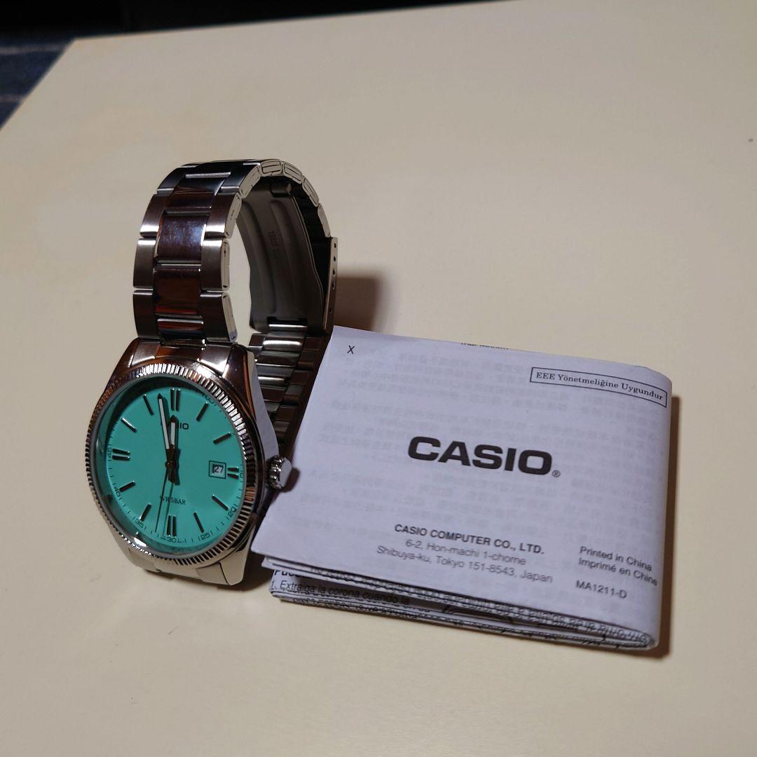 【CASIO】 mtp-1302d-2a2jf カシオ　腕時計ターコイズブルー