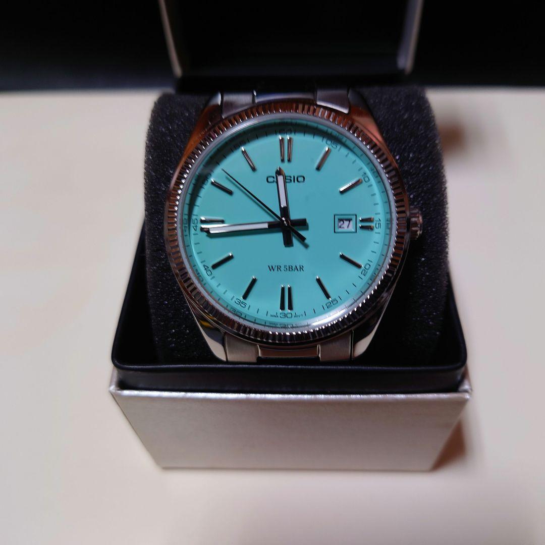 【CASIO】 mtp-1302d-2a2jf カシオ　腕時計ターコイズブルー
