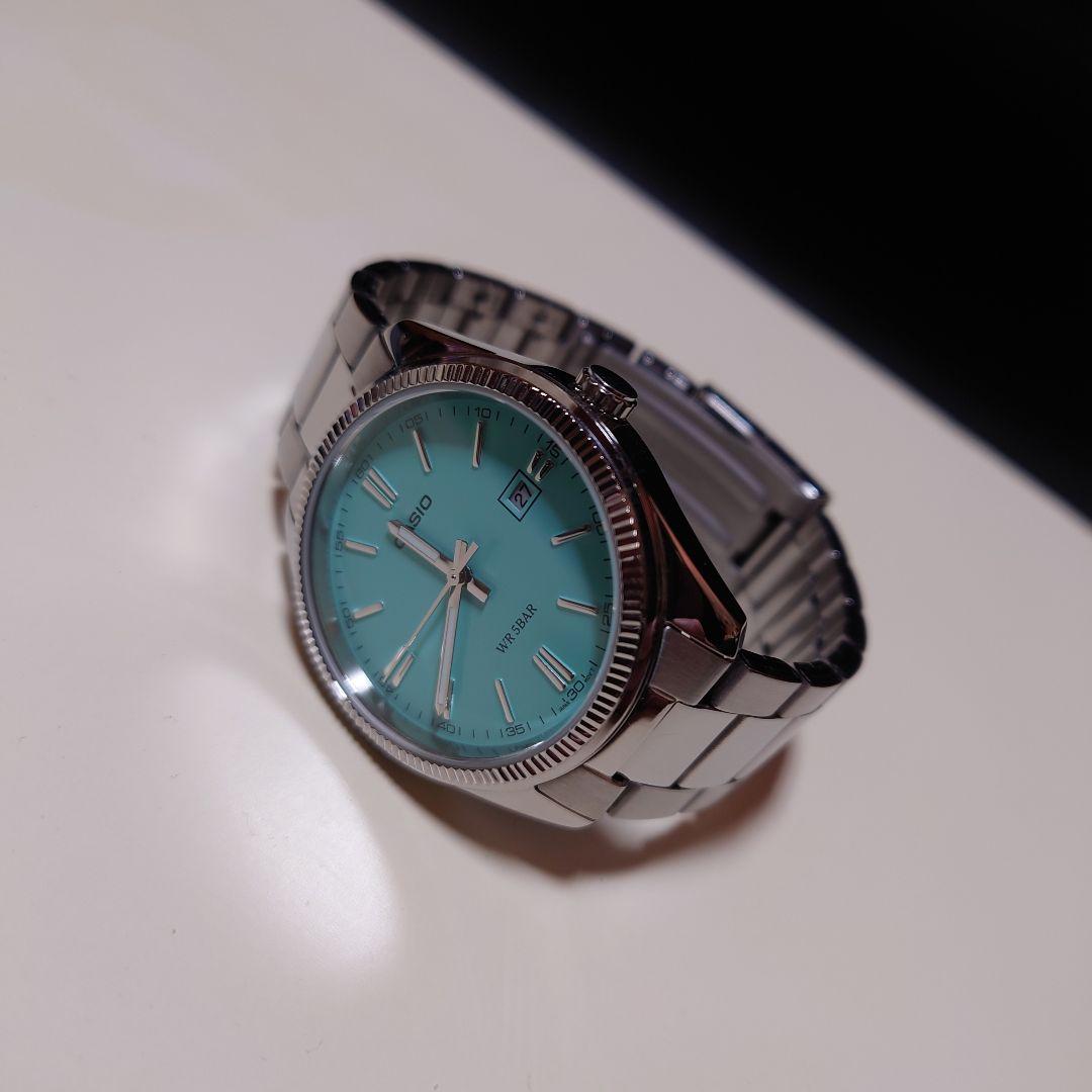【CASIO】 mtp-1302d-2a2jf カシオ　腕時計ターコイズブルー