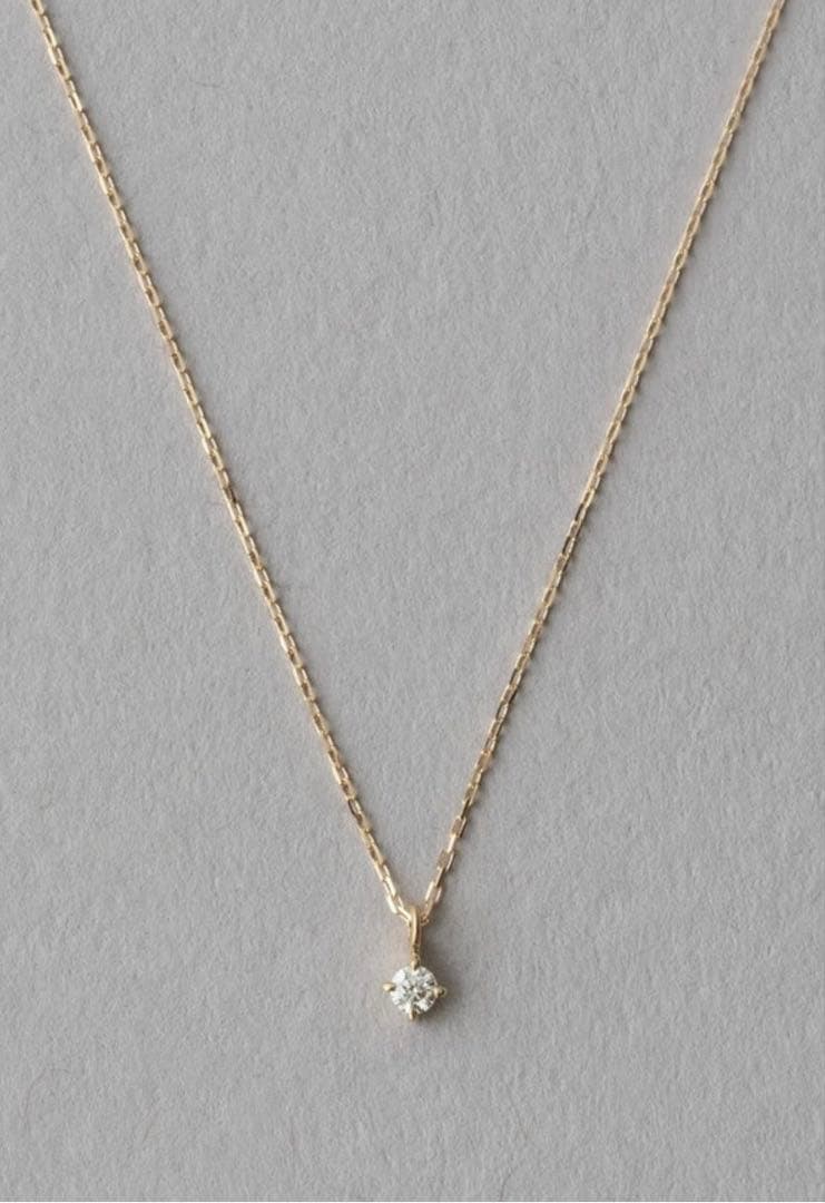 ete [レイヤード] K10YG ダイヤモンド ネックレス