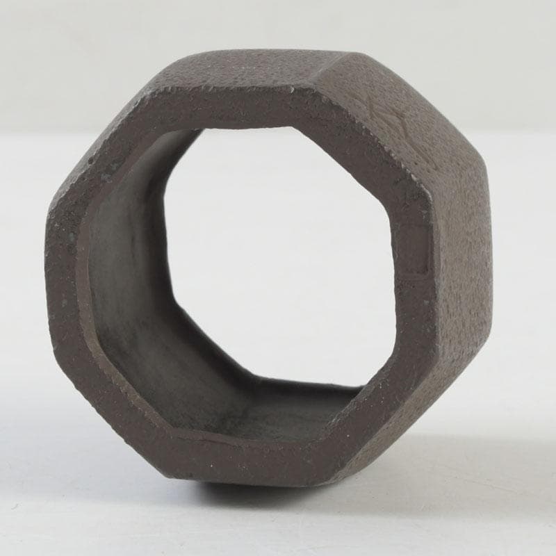 茶道具　十四代宮崎寒雉造　八角蓋置　銘颯々　裏千家十五代鵬雲斎極め箱　V9345