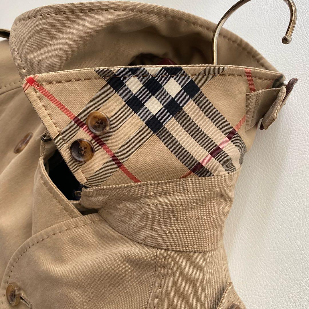 【マキシ丈/美品】バーバリーロンドン トレンチコート ハニー 40 ライナー付