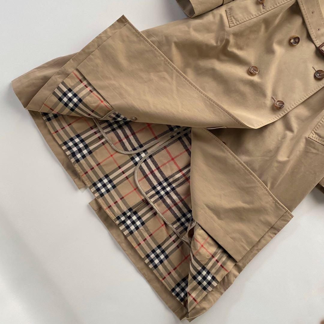 【マキシ丈/美品】バーバリーロンドン トレンチコート ハニー 40 ライナー付