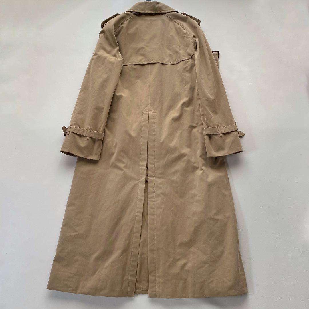 【マキシ丈/美品】バーバリーロンドン トレンチコート ハニー 40 ライナー付