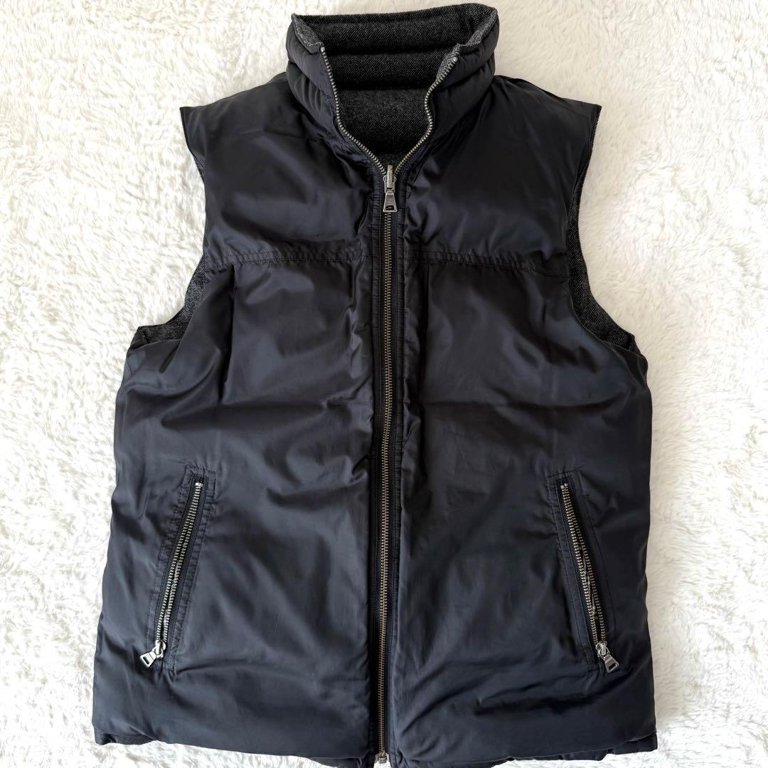 BURBERRY バーバリー ブラックレーベル ダウンベスト L リバーシブル