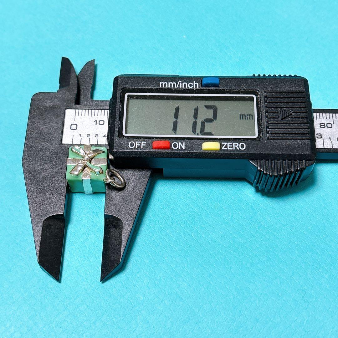 【美品】ティファニー チャーム エナメル ブルーボックス 緑 SV925