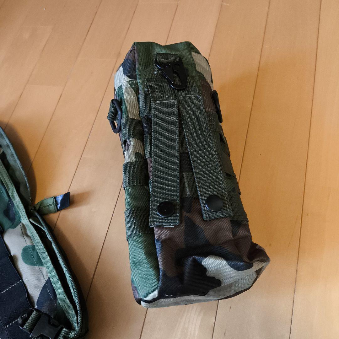 ウッドランド迷彩　装備セット　ボディアーマーPASGT コンシャツ　ポーチ