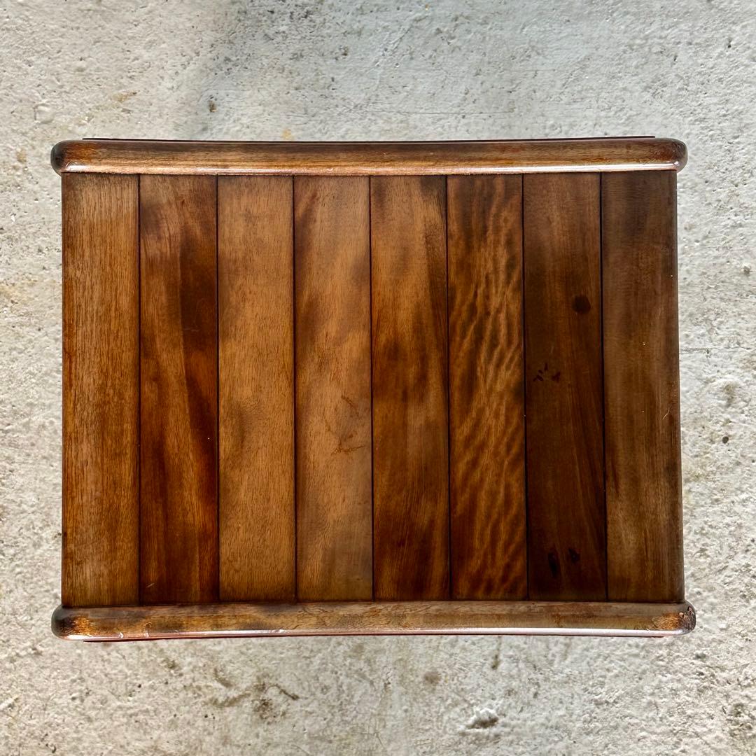 ◆ 九州民芸家具 ◆ ミズメザクラ無垢材 スツール レトロ 木製 椅子 花台