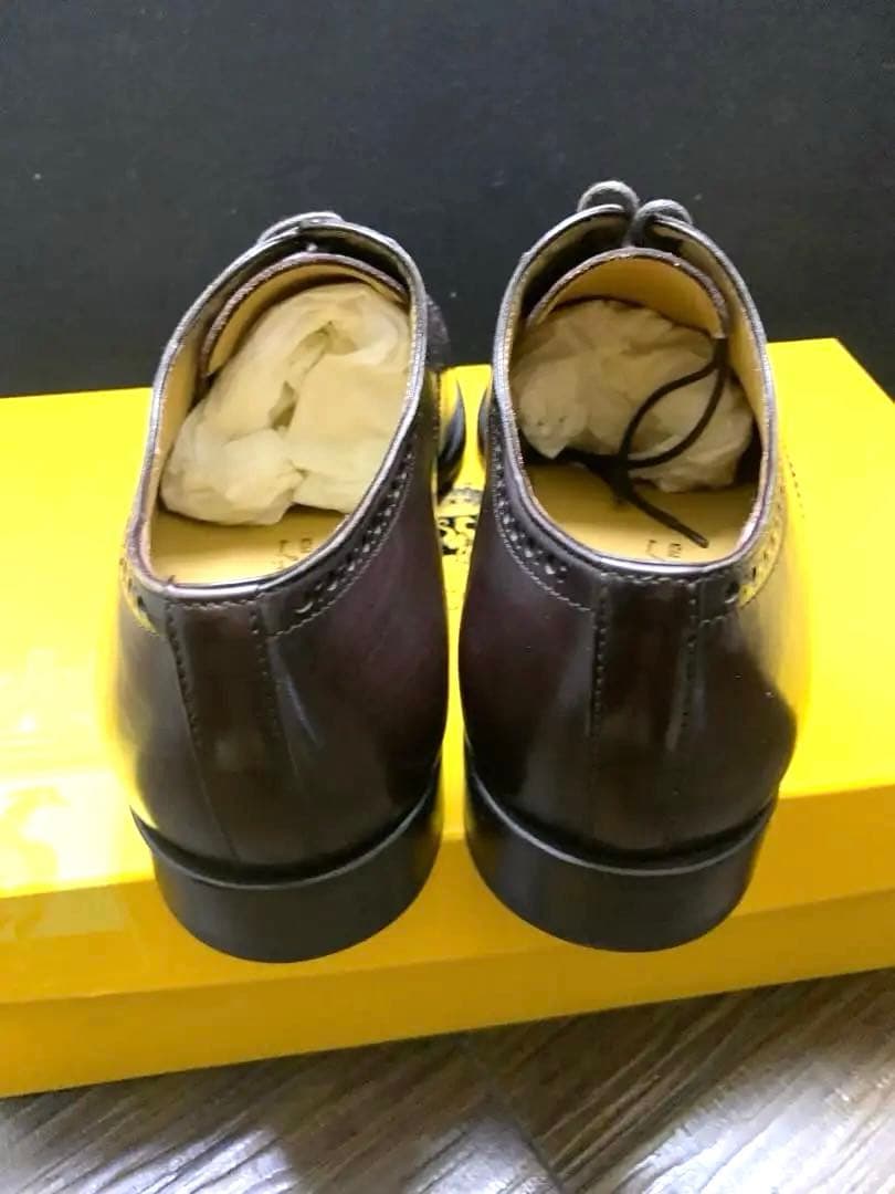 フランチェスコべニーニョ　ダークブラウン レザー ドレスシューズ　8