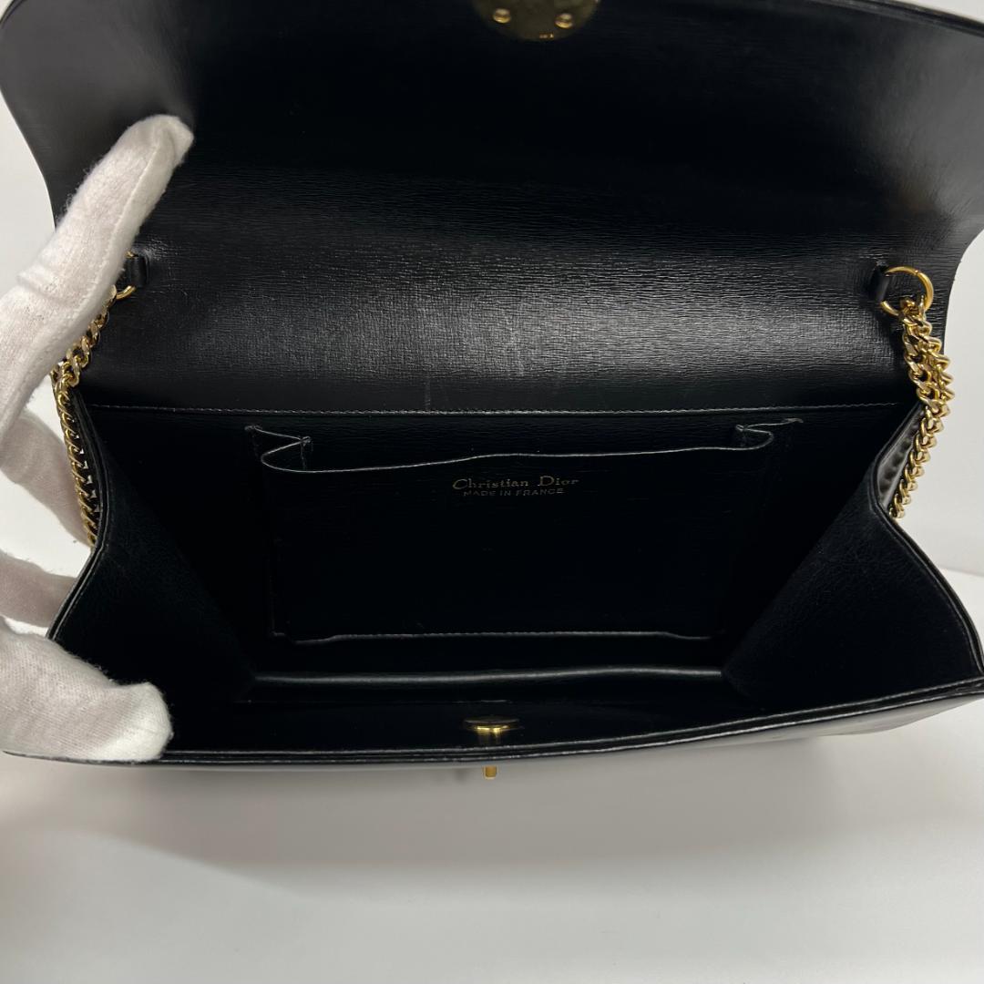 ディオール ヴィンテージ ショルダーバッグ チェーン ブラック MBZ294