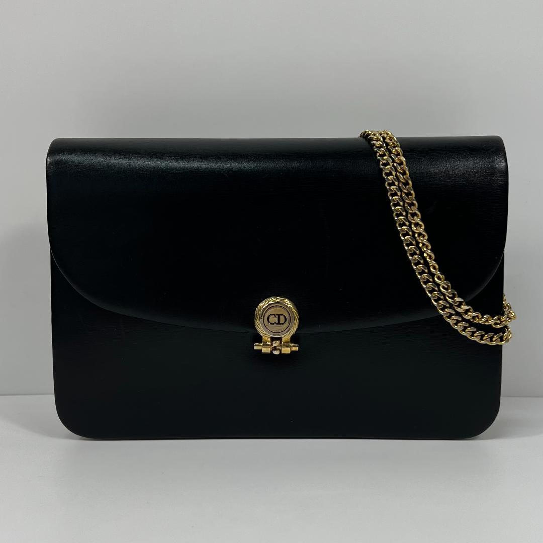 ディオール ヴィンテージ ショルダーバッグ チェーン ブラック MBZ294