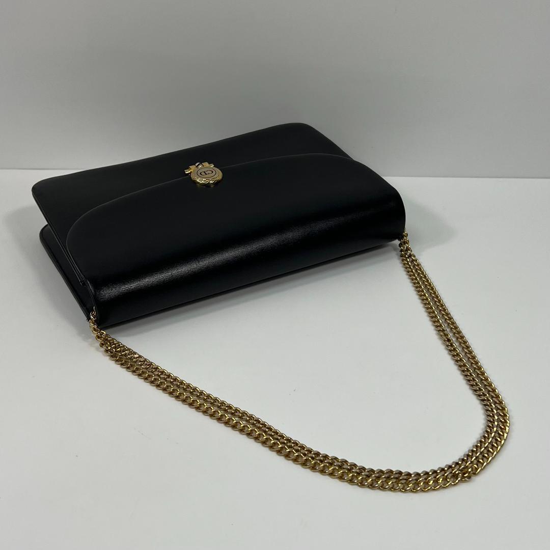 ディオール ヴィンテージ ショルダーバッグ チェーン ブラック MBZ294