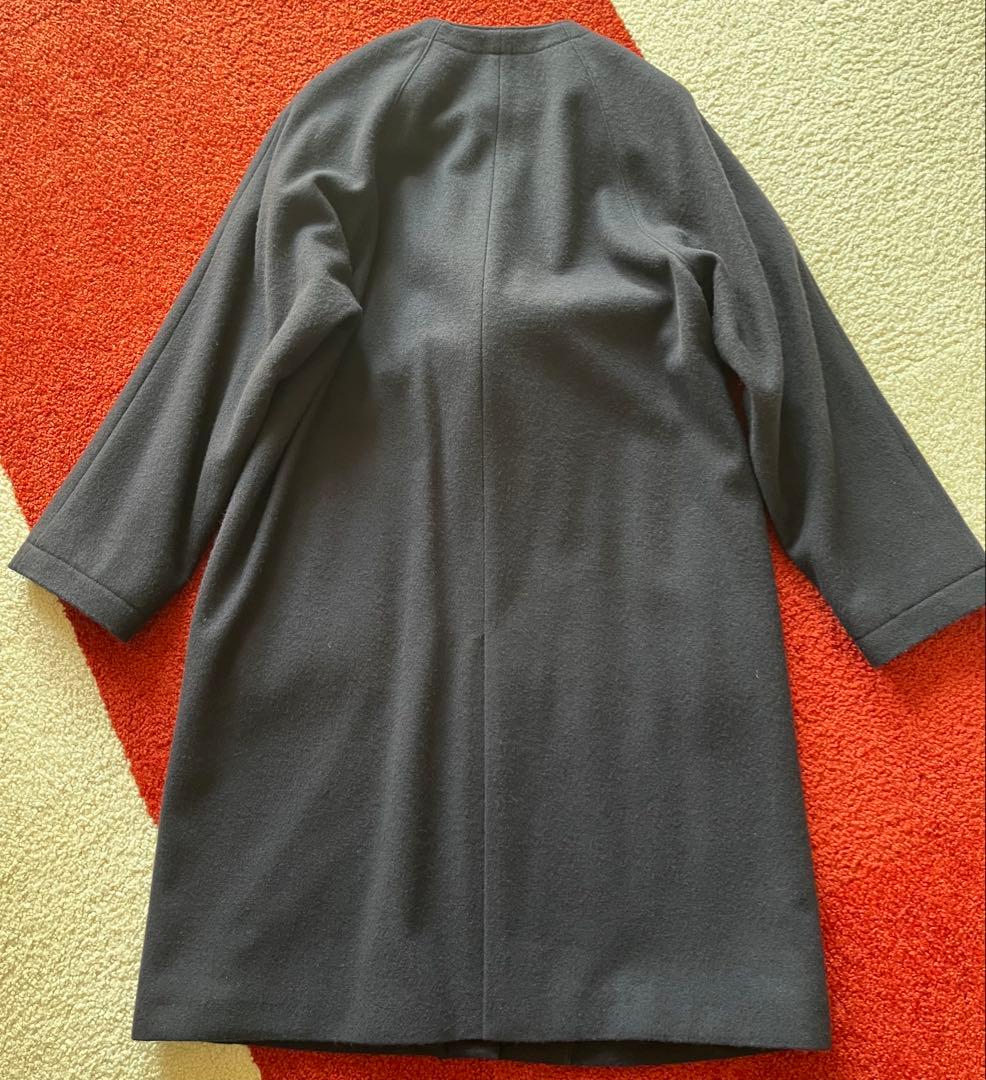 DES PRÉS woolノーカラーコート