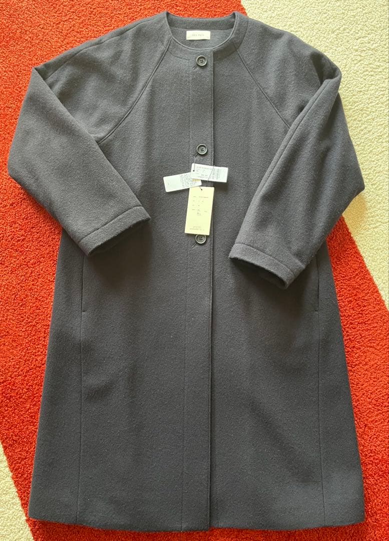 DES PRÉS woolノーカラーコート