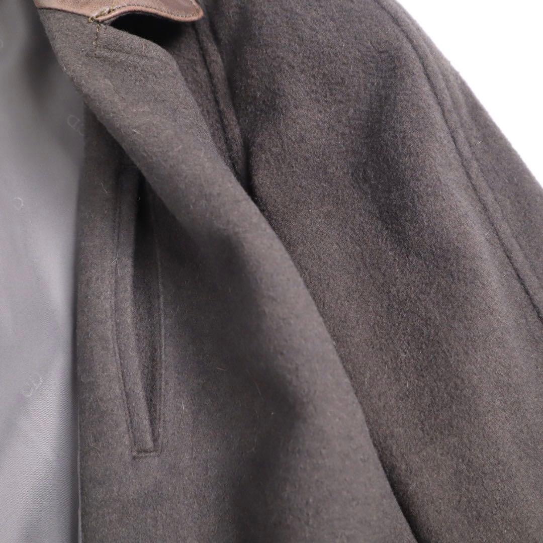 80s 90s Christian Dior 襟レザー ミンク混紡 コート