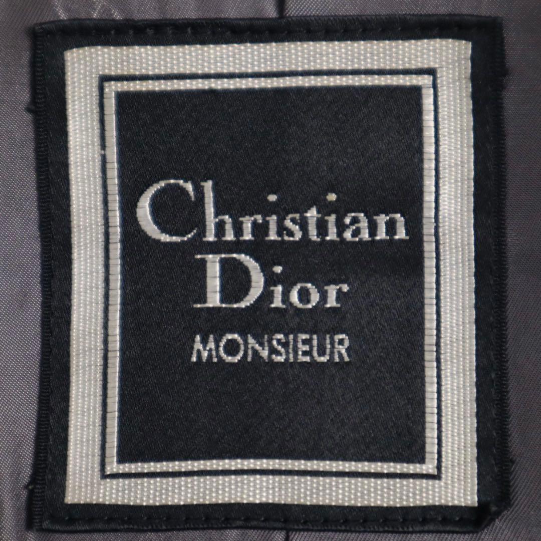 80s 90s Christian Dior 襟レザー ミンク混紡 コート