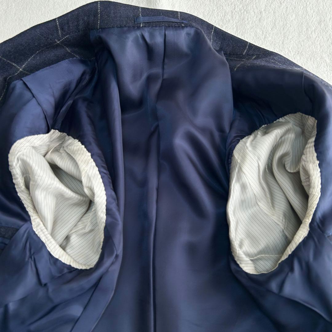 美品シップス ロロピアーナ カシミヤ ウール シルク ウィンドペン ジャケットM