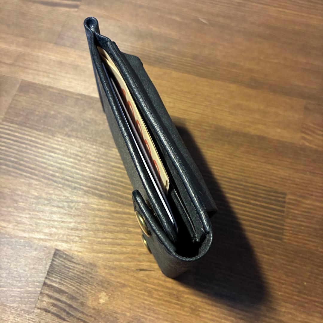 マネークリップ ALASKAアラスカ イタリアンレザー トラッカーウォレット