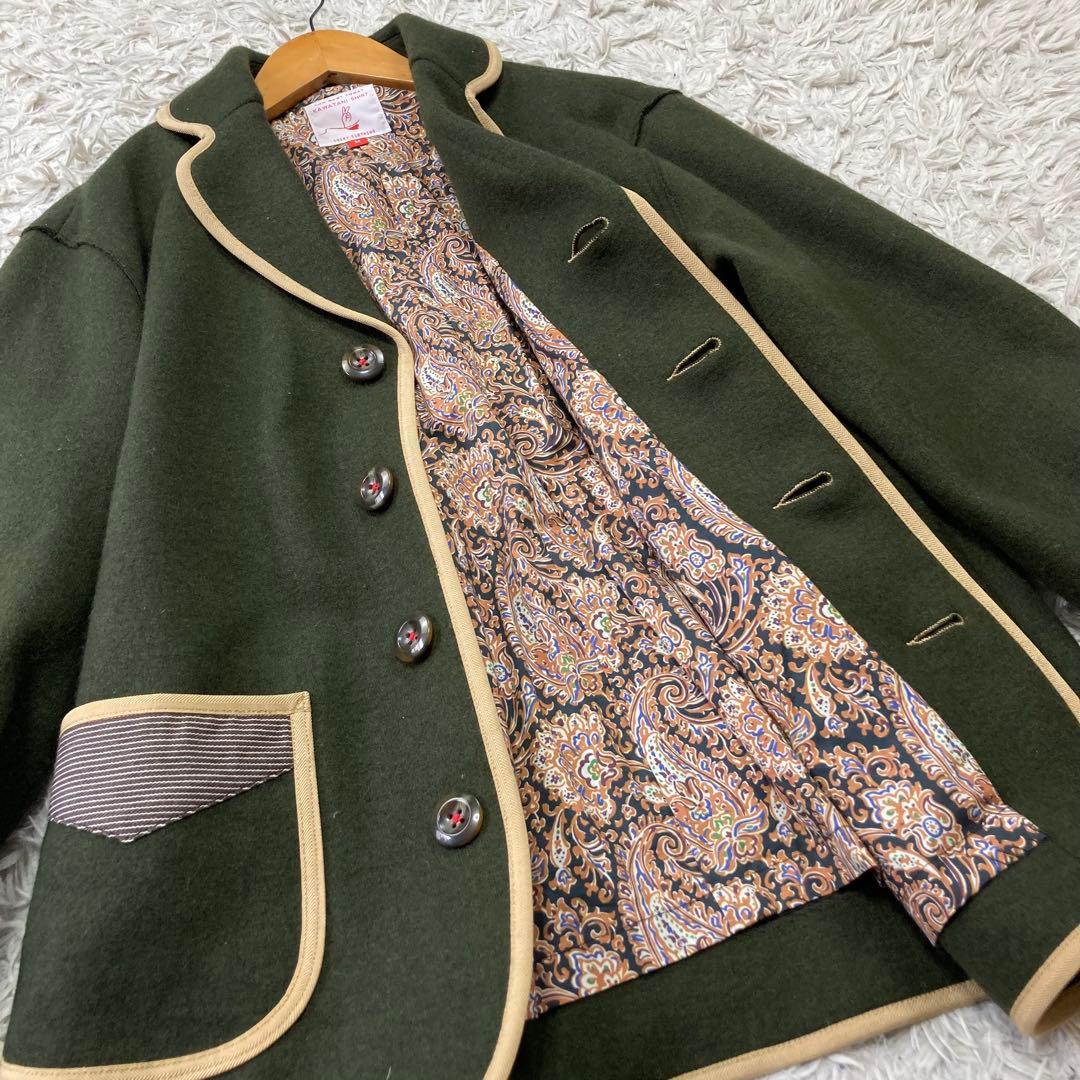 レディース KAWATANI SHIRT エルボーパッチ ウールジャケット