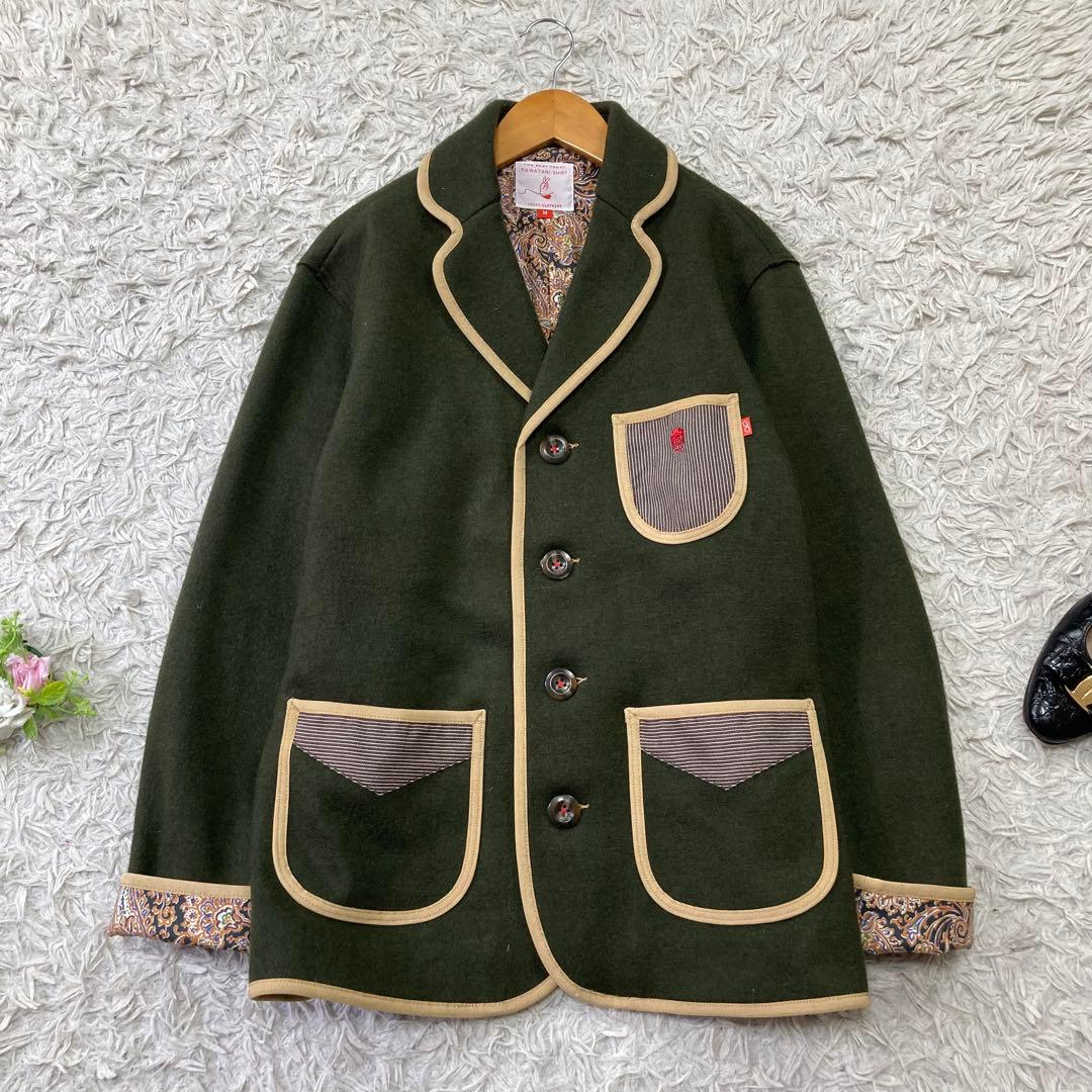 レディース KAWATANI SHIRT エルボーパッチ ウールジャケット