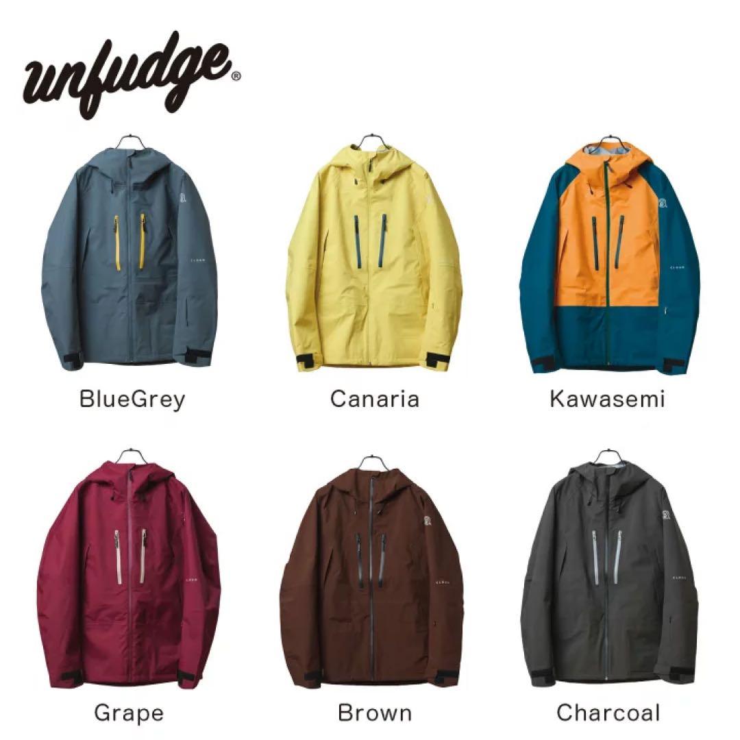 アンファッジ スノボウェア クラウドジャケットBlueGrey 25-26