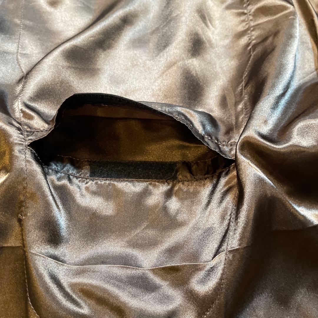 RIDEZ ブラック レザー ライダースジャケット