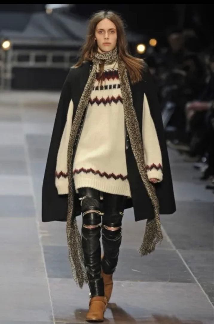 SAINT LAURENT 13AWレザーバイカーパンツ