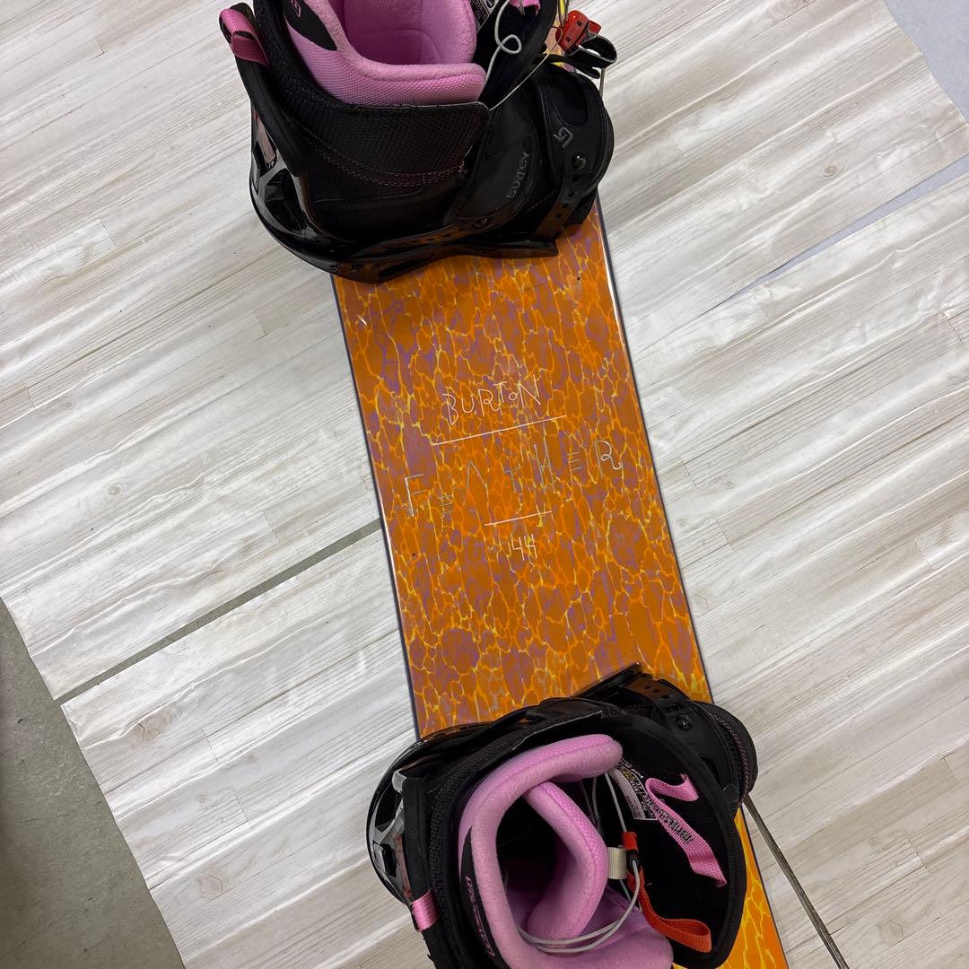 【BURTON3点セット】Burton フェザー　144cm スノーボード