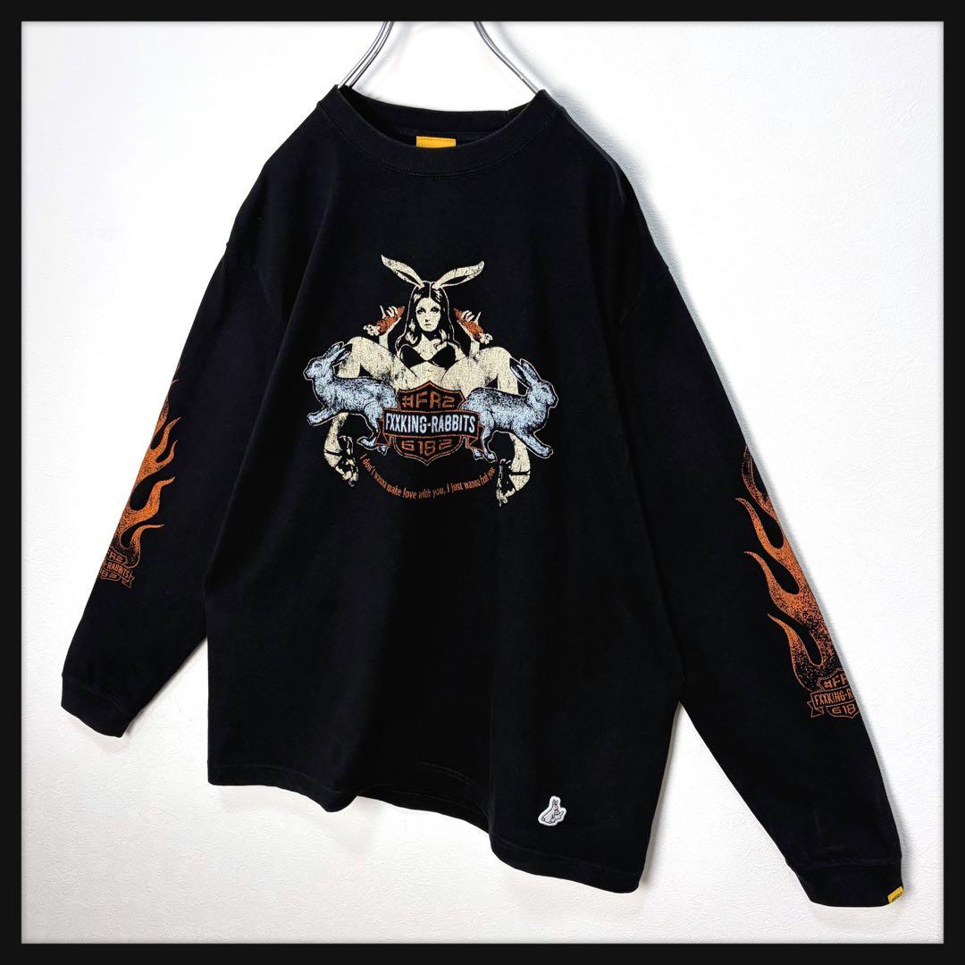 【完売デザイン】FR2 ガール 長袖 ロンT ハーレー ファイヤー 激レア 美品