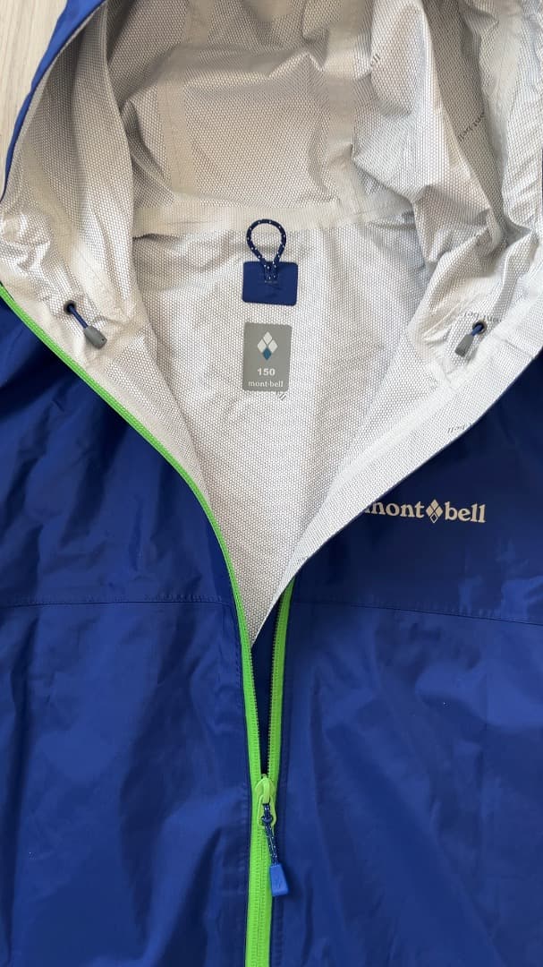 【1回着用】モンベル クレッパー 150(135〜155)cmレインスーツ