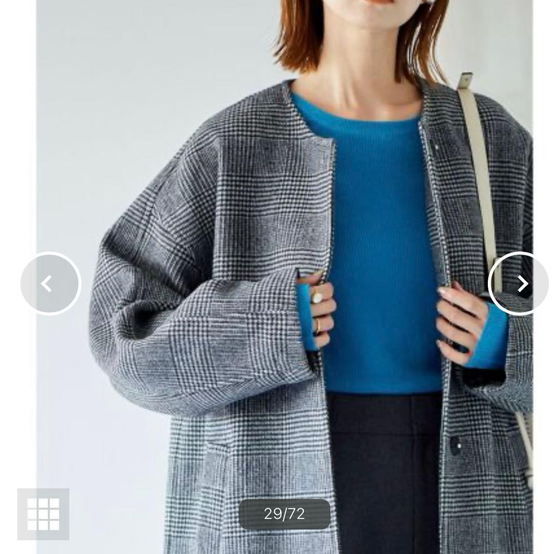 美品 スーパー140ビーバーノーカラーコート