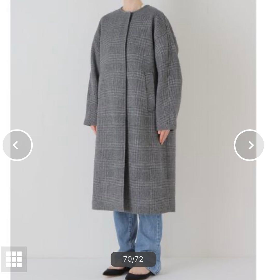 美品 スーパー140ビーバーノーカラーコート