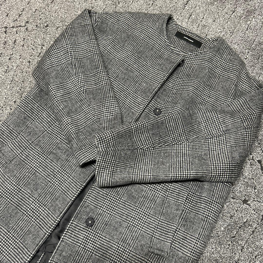 美品 スーパー140ビーバーノーカラーコート