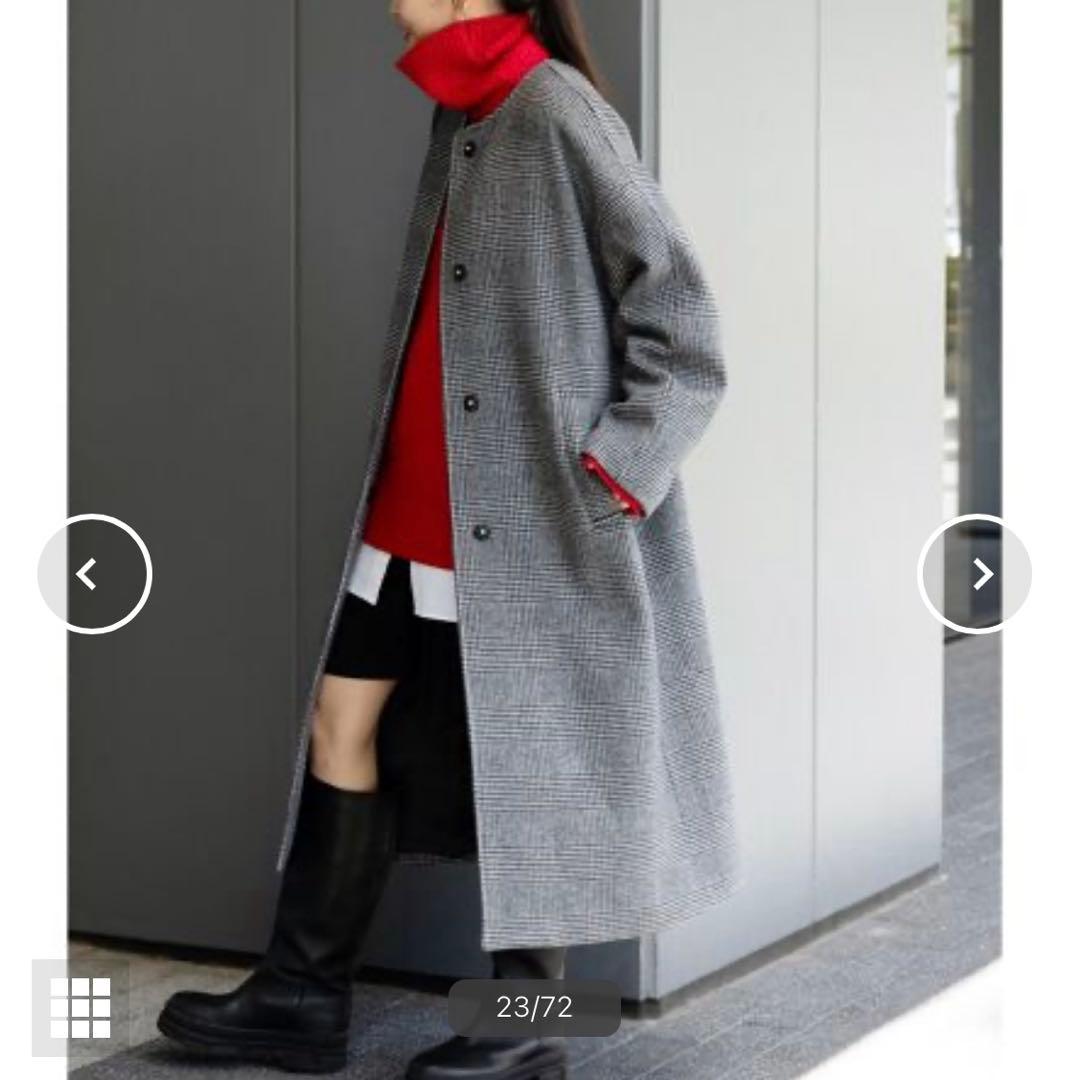 美品 スーパー140ビーバーノーカラーコート