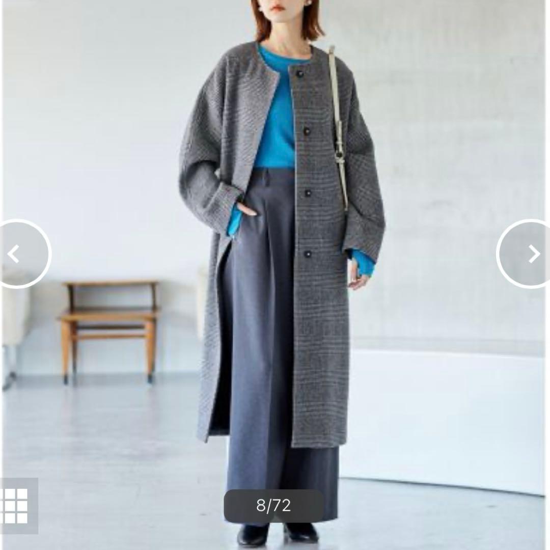 美品 スーパー140ビーバーノーカラーコート