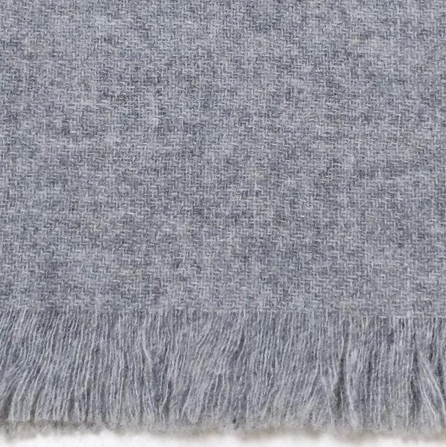 美品★Johnstons ジョンストンズ★カシミヤ混 ストール 大判 グレー