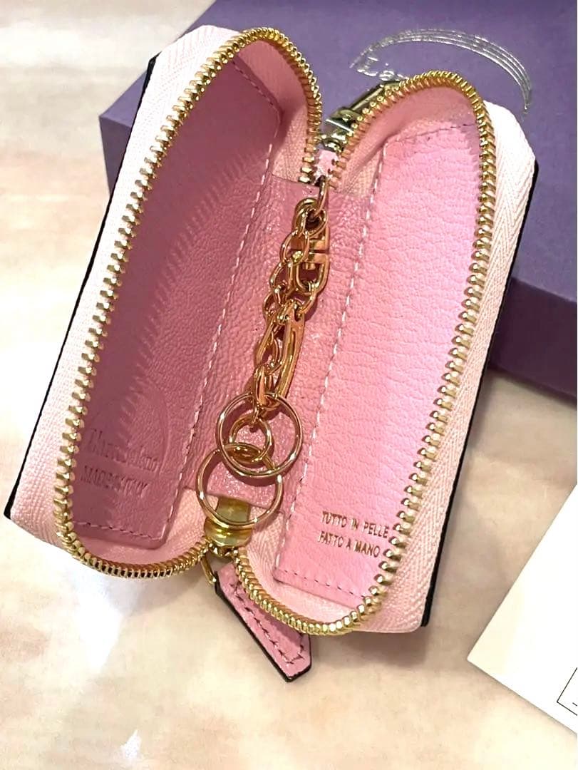 Larcobaleno ラルコバレーノ ピンク レザー キーケース 新品未使用