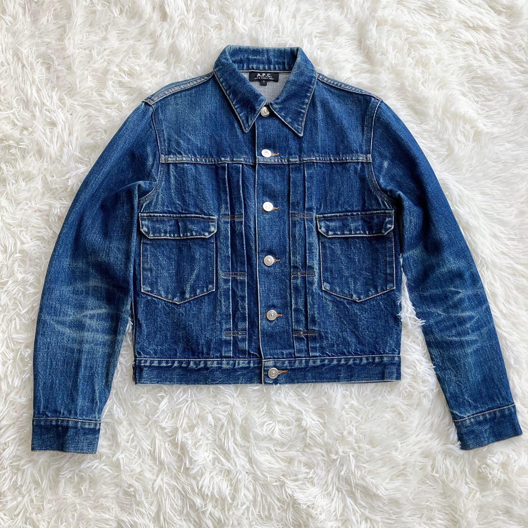 美品 A.P.C. 00s 初期タグ Gジャン 2ndタイプ 濃紺 日本製 赤耳