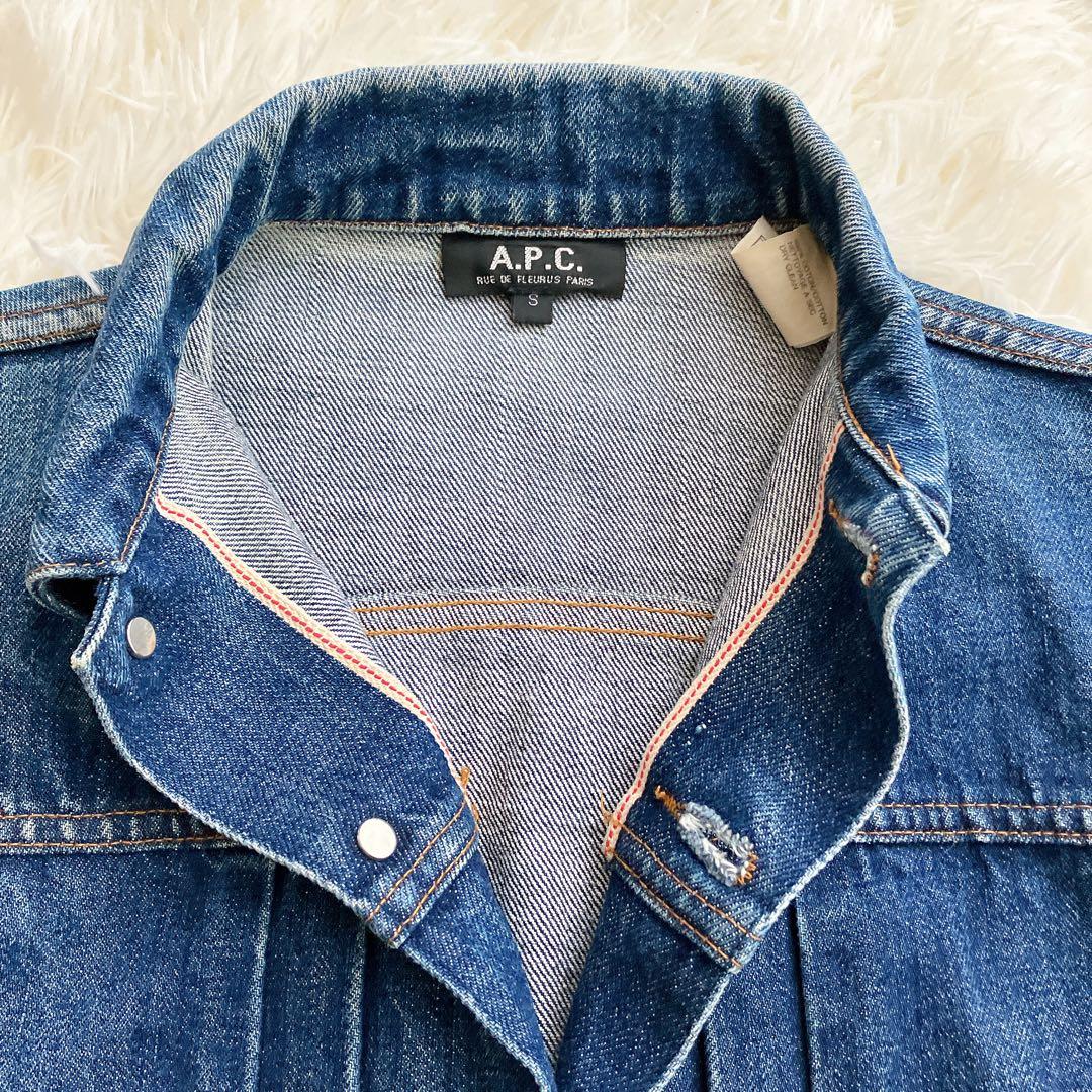 美品 A.P.C. 00s 初期タグ Gジャン 2ndタイプ 濃紺 日本製 赤耳