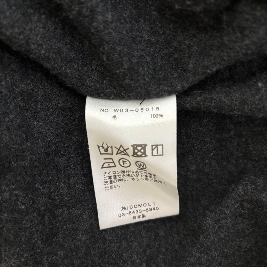 comoli ウール天竺長袖クルーネックtシャツ