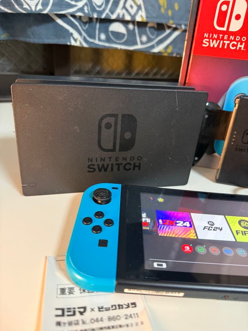 Nintendo Switch ネオンブルー/ネオンレッド 本体、付属品あり！
