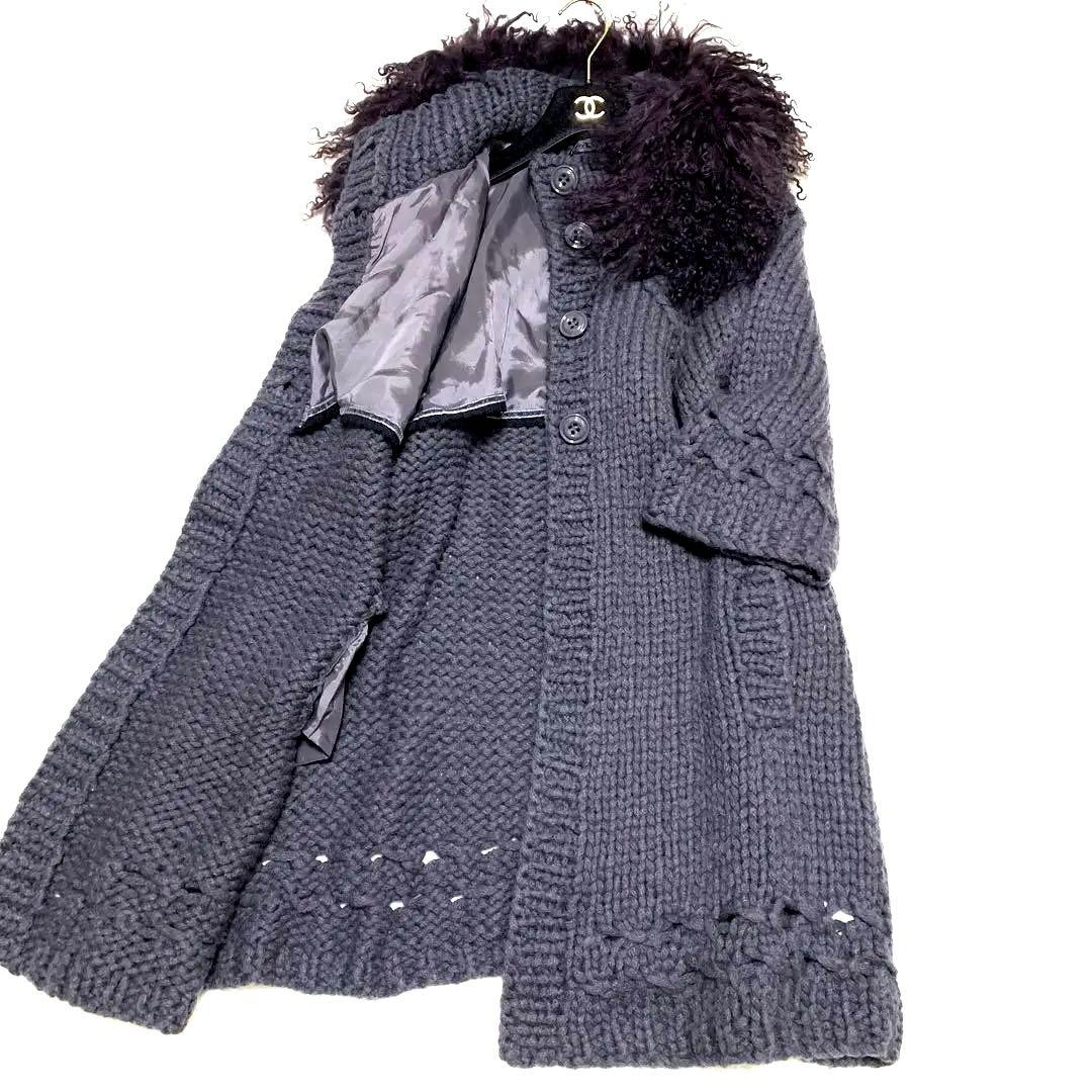 ★ shiyo様　マックスマーラ❤︎ボリュームニットコート❤︎カールファー❤︎ M L